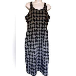 Women’s Houndstooth Midi Dress Size XL